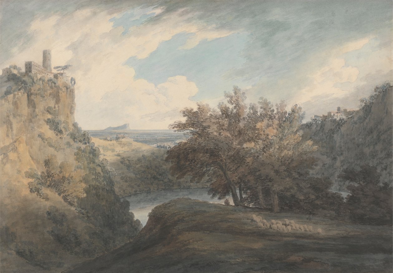 Jezioro Nemi autorstwa John Robert Cozens