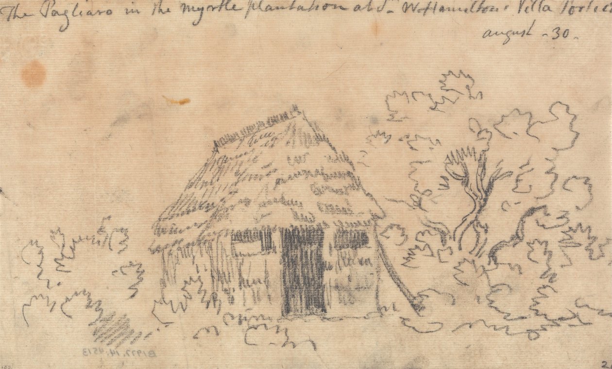 Pagliaro w Myrtle Plantation w willi Sir Williama Hamiltona w Portici autorstwa John Robert Cozens