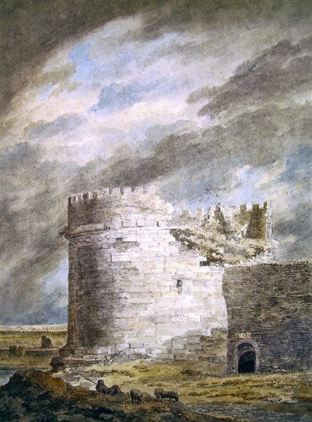 Grób Cecylii Metelli, Capo di Bore, niedaleko Rzymu (ołówek i akwarela na papierze) autorstwa John Robert Cozens