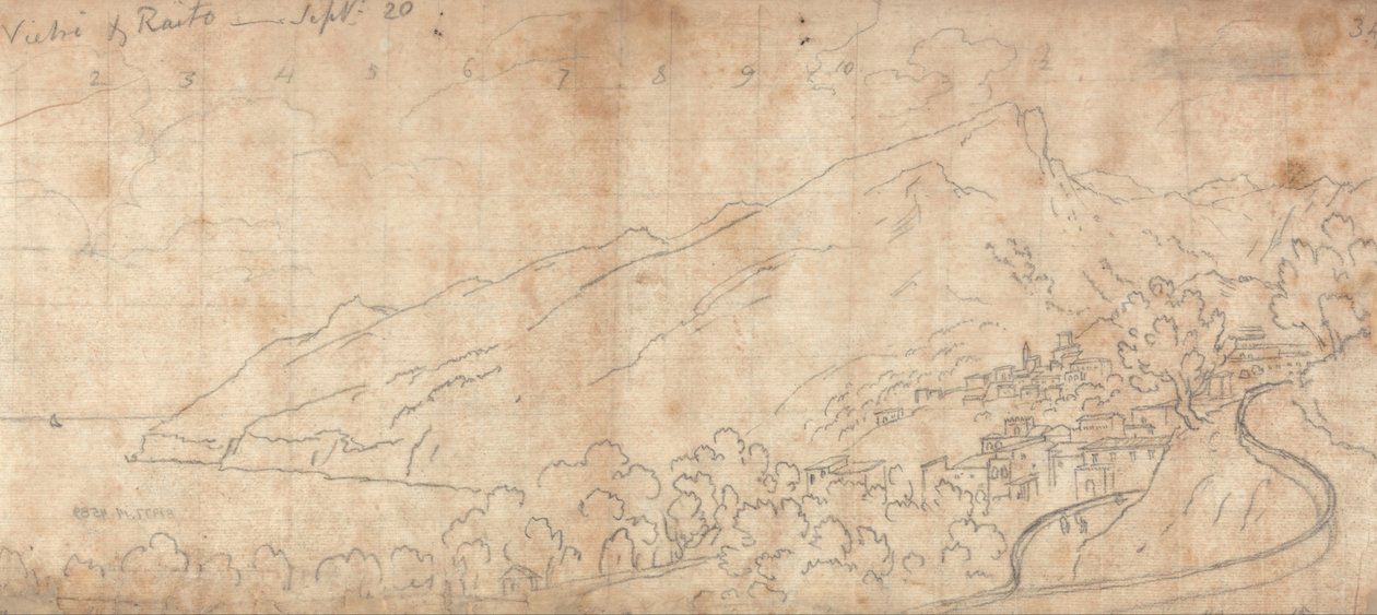 Vietri i Raito autorstwa John Robert Cozens