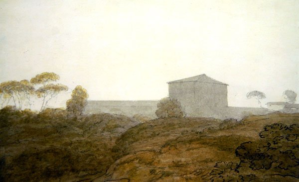Villa Lante, Rzym (akwarela na papierze) autorstwa John Robert Cozens