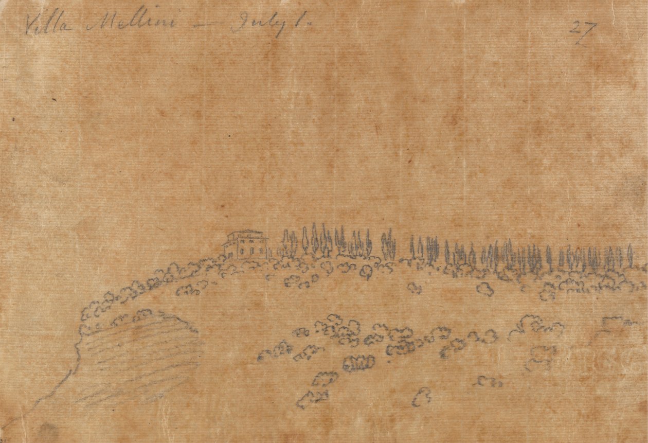 Villa Mellini, 1 lipca autorstwa John Robert Cozens