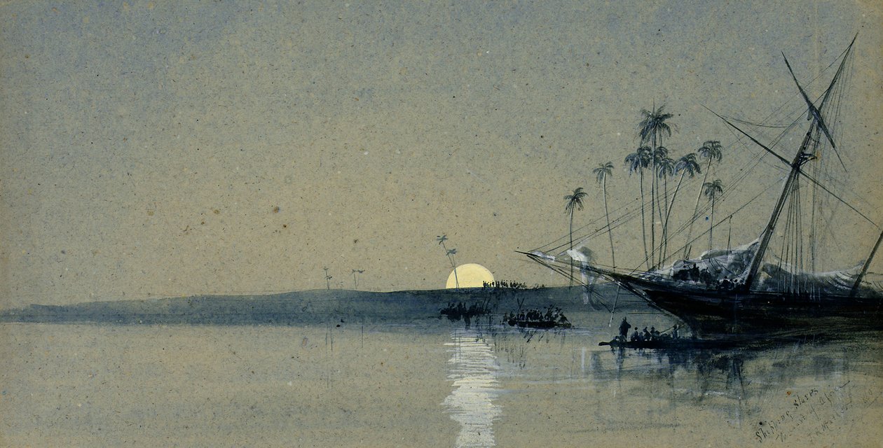 "Wysyłka niewolników, zachodnie wybrzeże Afryki autorstwa John Robert Mather