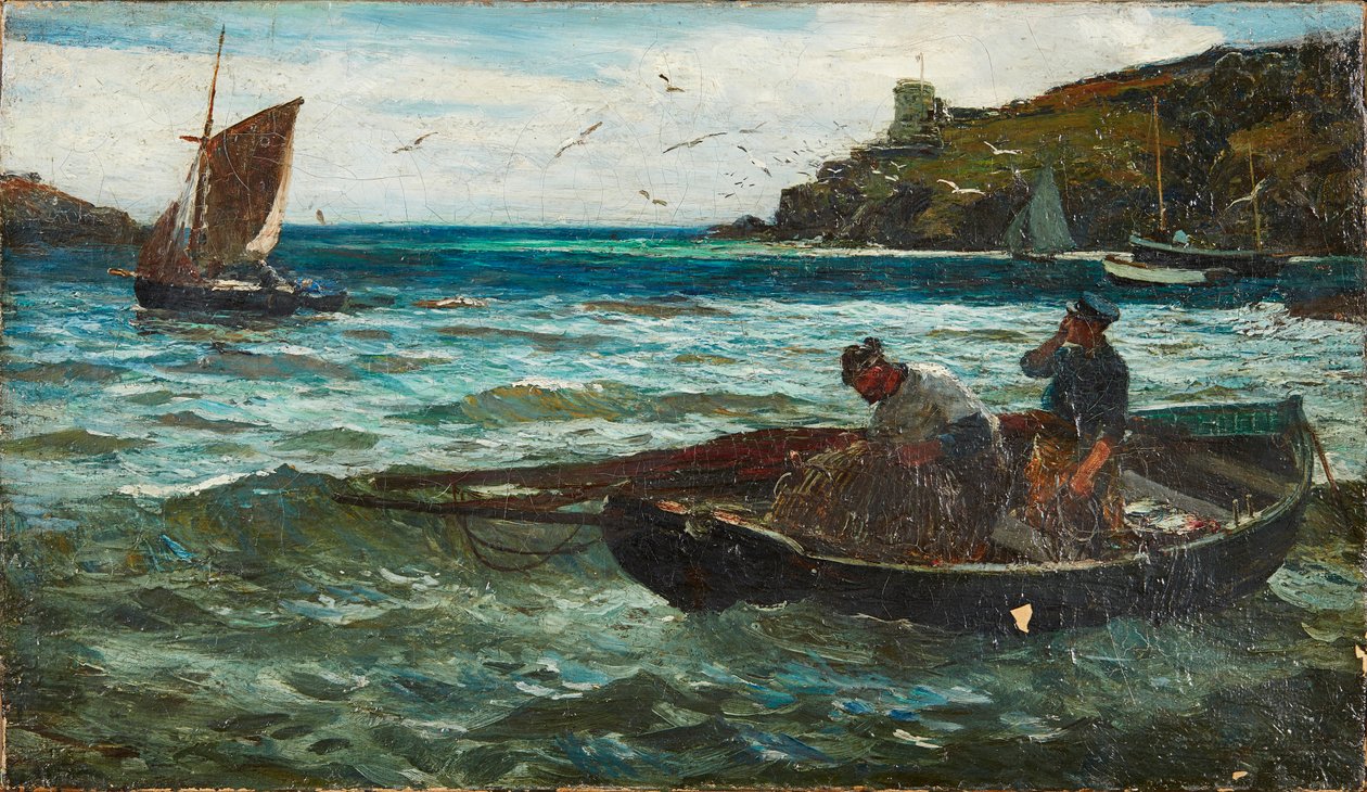 Rybacy (olej na płótnie) autorstwa John Robertson Reid