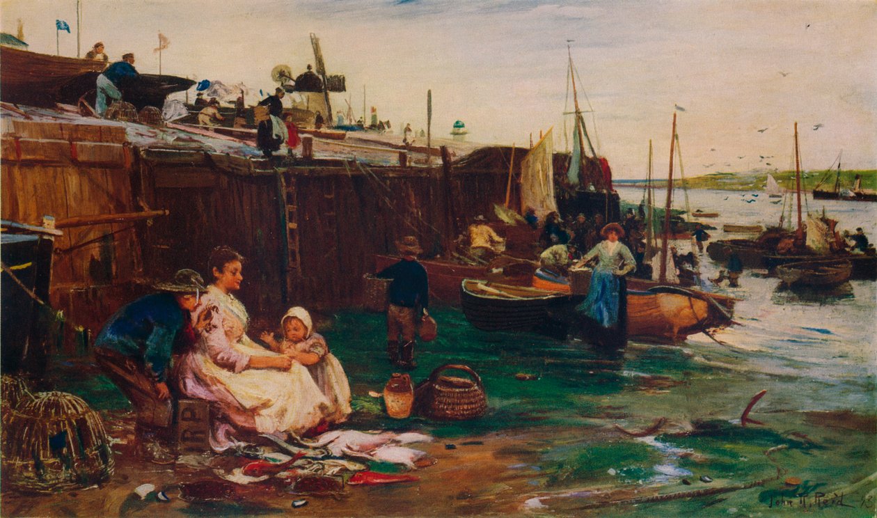Rybacy w St. Ives, 1893 autorstwa John Robertson Reid
