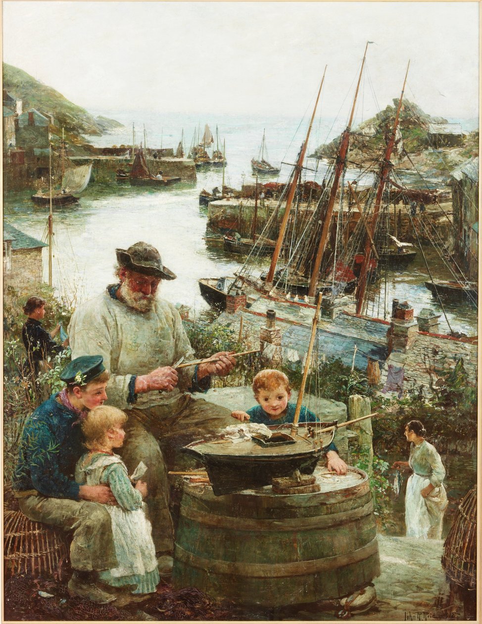 Modelarz statków z portem, 1908 autorstwa John Robertson Reid