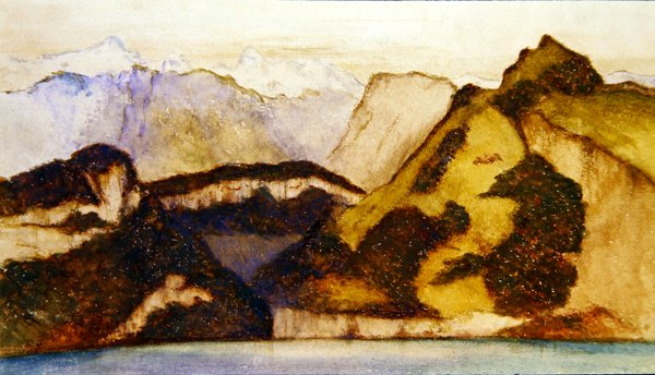 Scena nad jeziorem, ok. 1880 (akwarela na papierze) (para do 359450) autorstwa John Roddam Spencer Stanhope