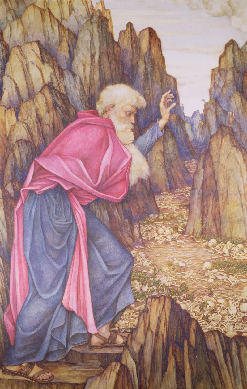 Wizja Ezechiela autorstwa John Roddam Spencer Stanhope