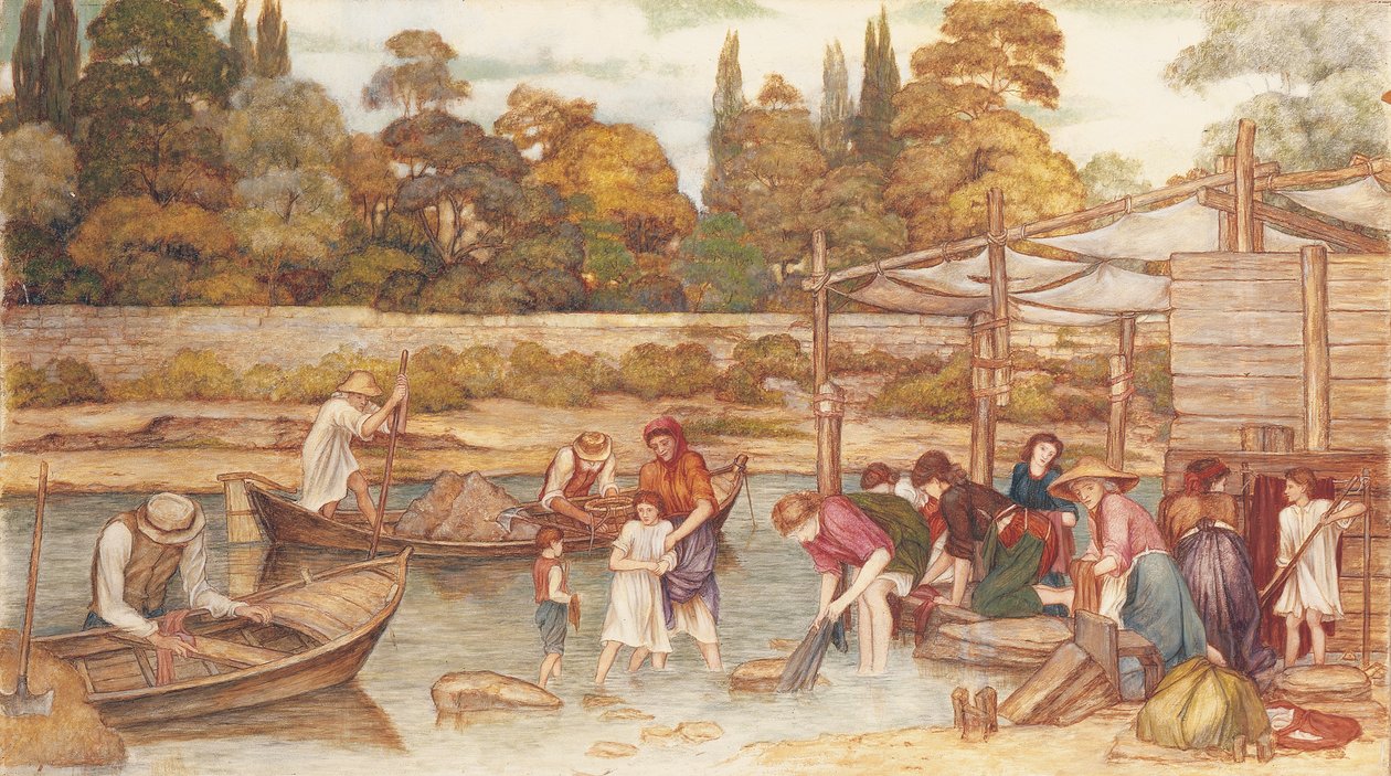 Miejsce do prania autorstwa John Roddam Spencer Stanhope