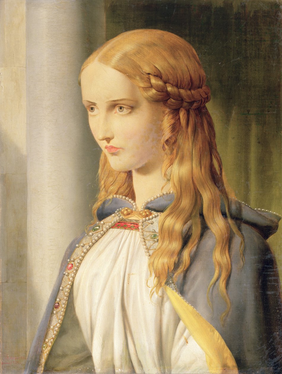 Cordelia Disinherited, 1850 olej na płótnie, detal 90710 autorstwa John Rogers Herbert