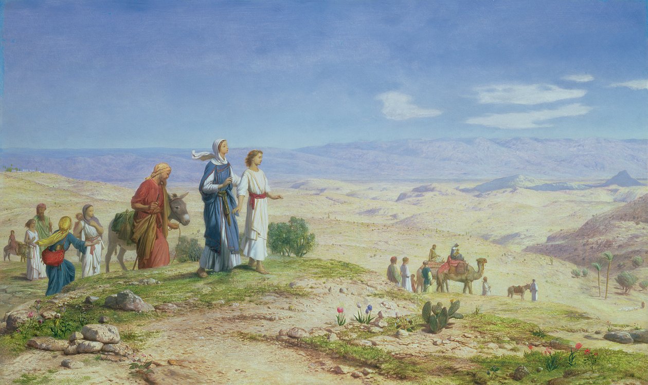 Poza Jerozolimą, 1878 (olej na płótnie na płycie) autorstwa John Rogers Herbert