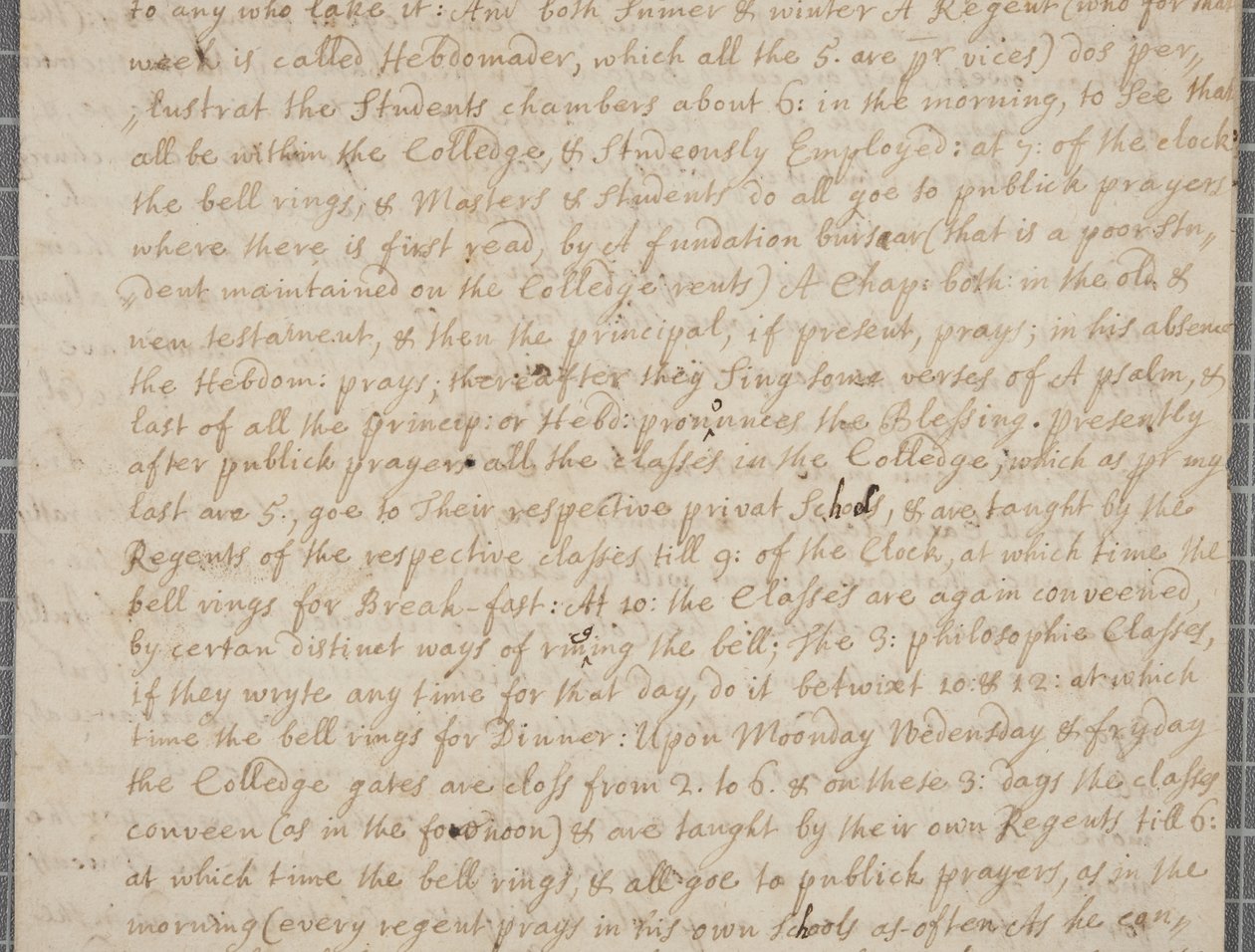 List od Johna Rowa, studenta w St Andrews, do jego wuja, 1691 autorstwa John Row
