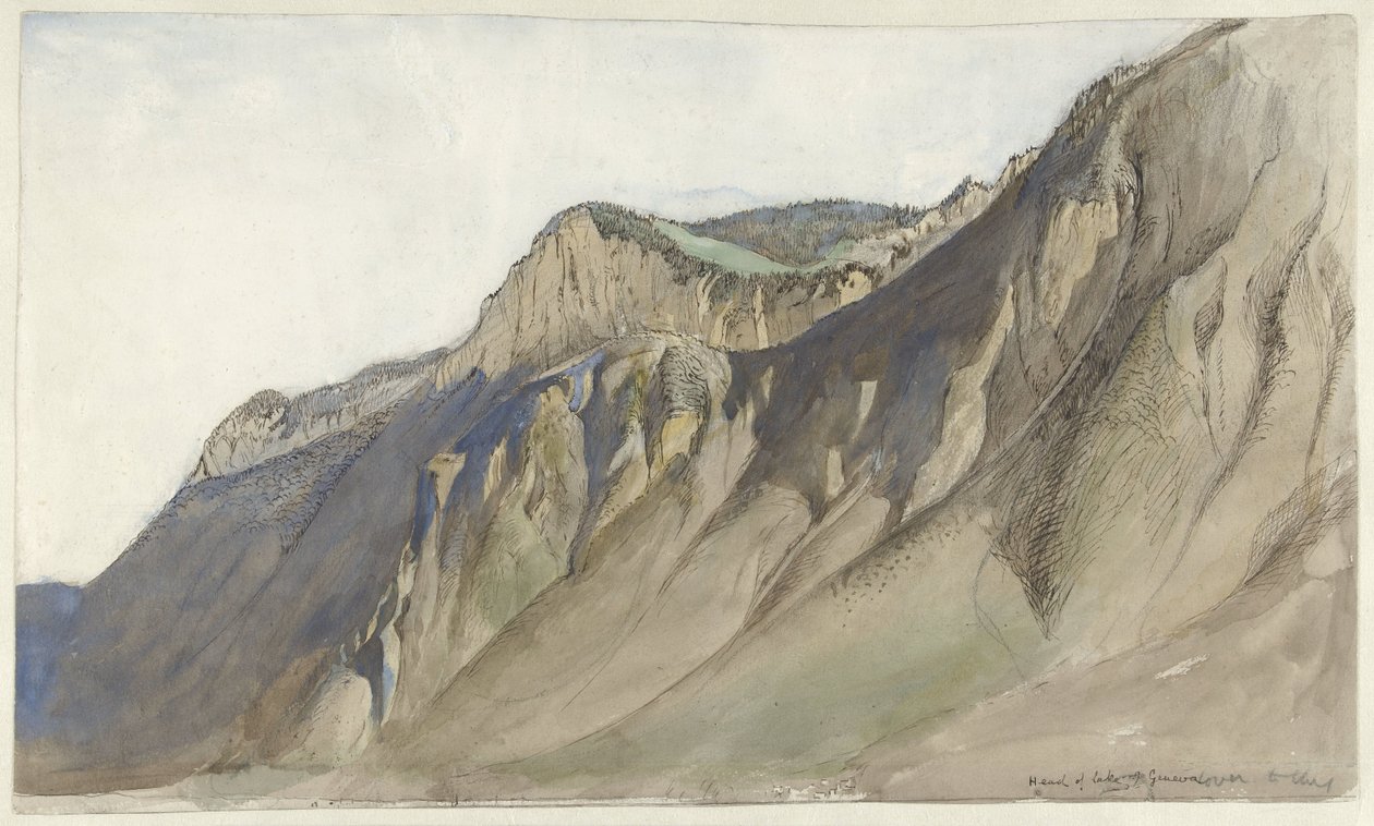 Grzbiet nad Jeziorem Genewskim autorstwa John Ruskin