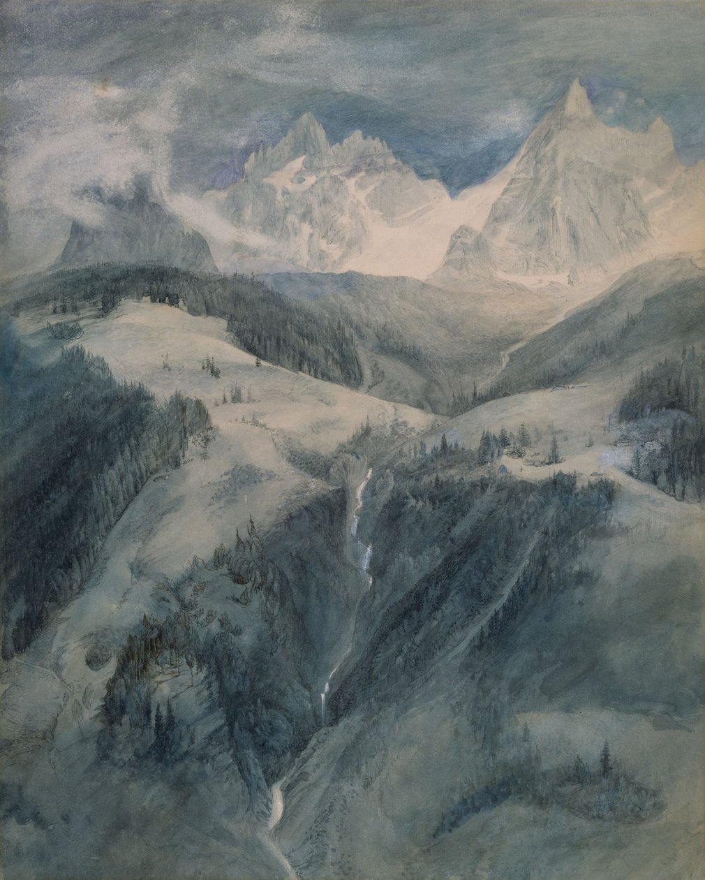 Kaskada szaleństwa, Chamonix autorstwa John Ruskin