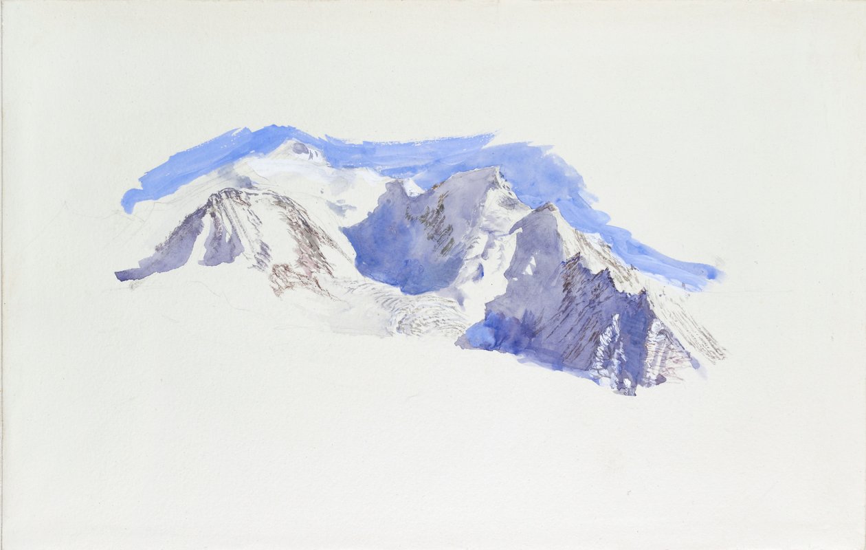 Mont Blanc z Saint-Martin-sur-Arve, październik 1874 autorstwa John Ruskin