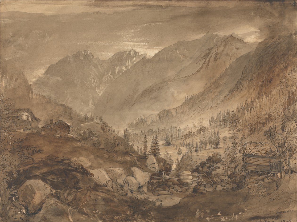 Krajobraz górski, Macugnaga autorstwa John Ruskin