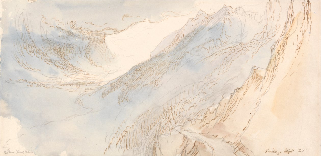 Górzysty krajobraz autorstwa John Ruskin