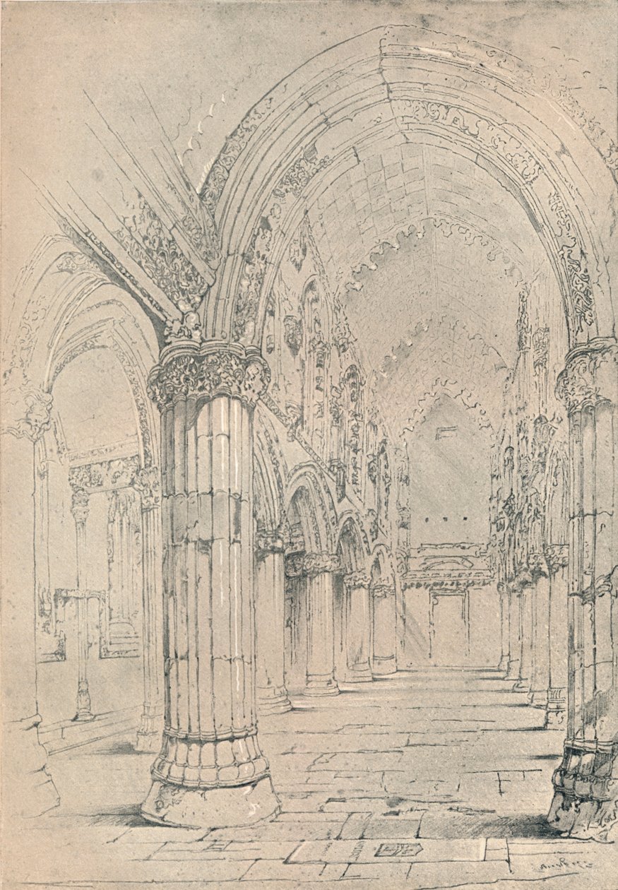 Kaplica Roslin, 1838 autorstwa John Ruskin
