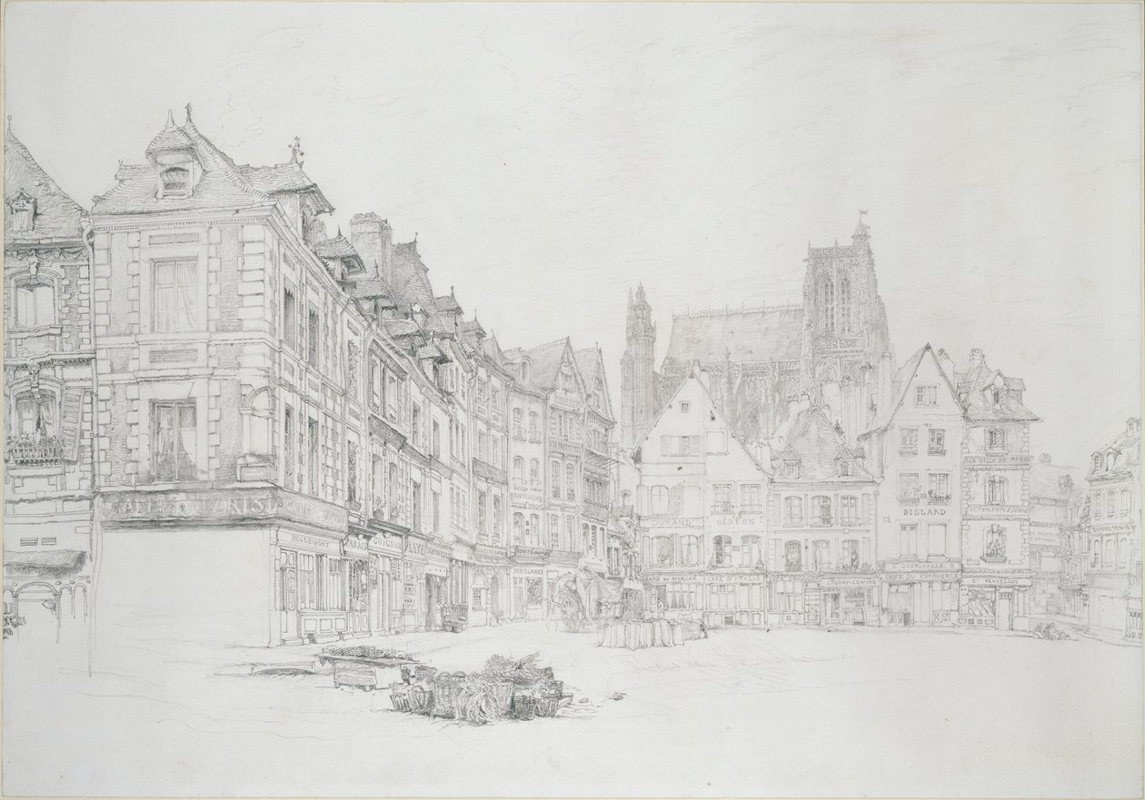 Studium szczegółów rynku, Abbeville, wrzesień - październik 1868 autorstwa John Ruskin