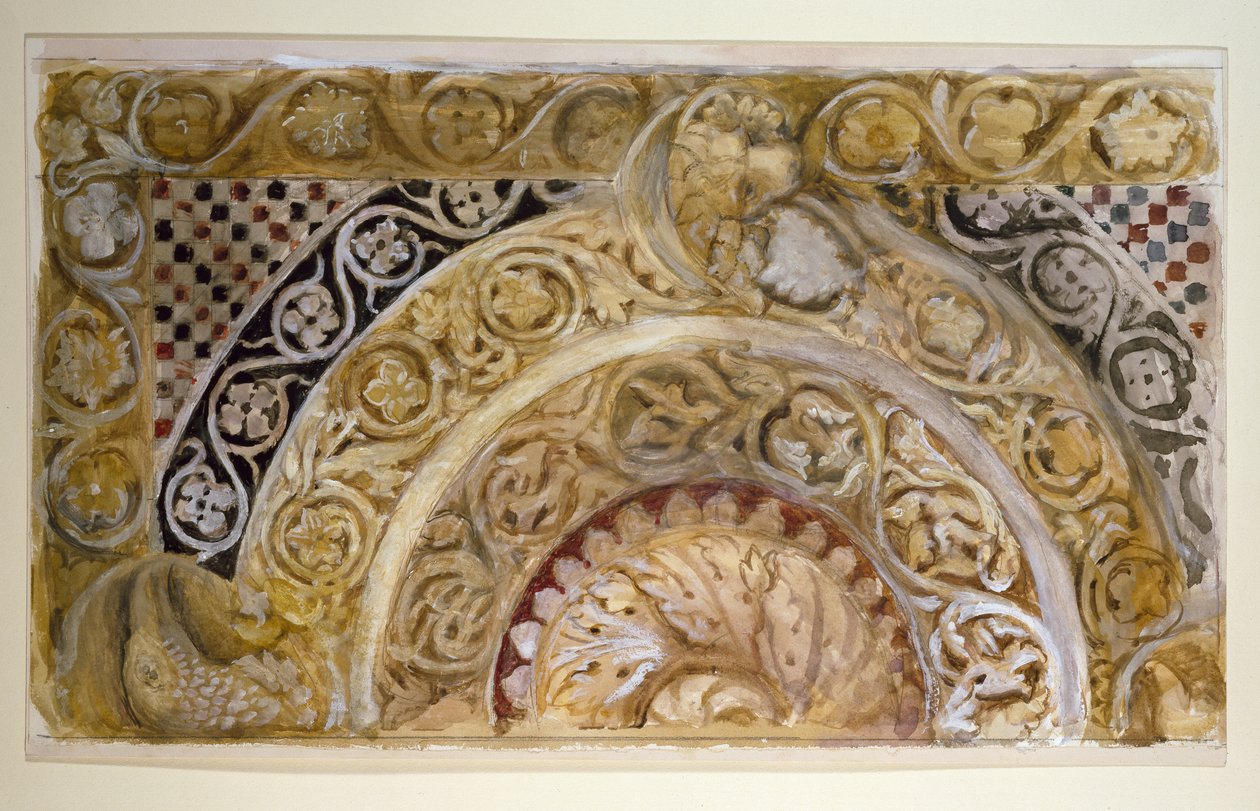 Studium panelu na czcionce baptysterium w Pizie autorstwa John Ruskin