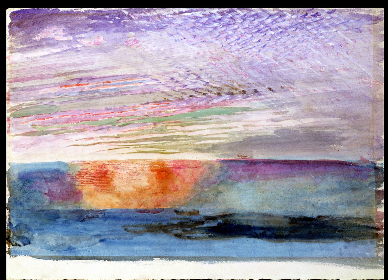 Zachód słońca na Herne Hill przez dym Londynu, 1876 autorstwa John Ruskin