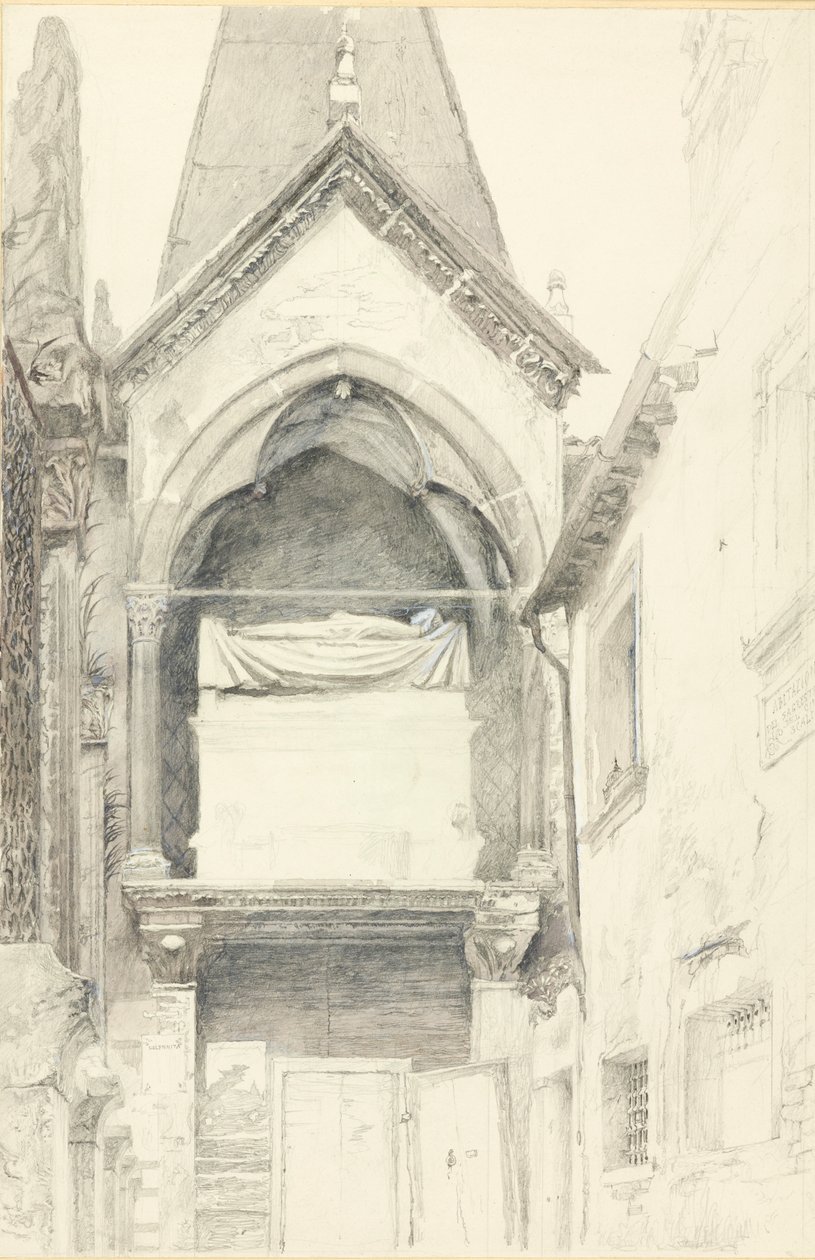 Grób Cangrande I della Scala, Werona, 28 maja - 29 czerwca 1869. autorstwa John Ruskin