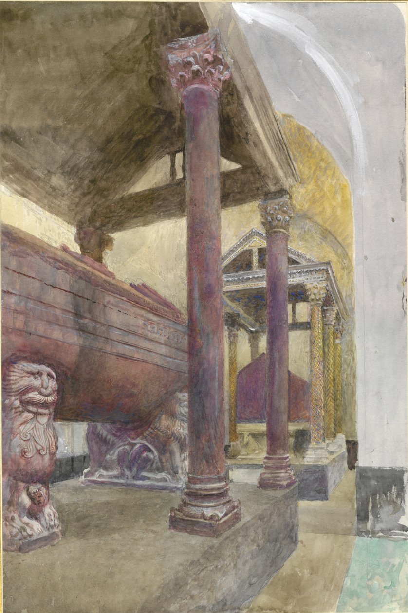 Grób Fryderyka II w katedrze w Palermo, 23 - 30 kwietnia 1874 autorstwa John Ruskin