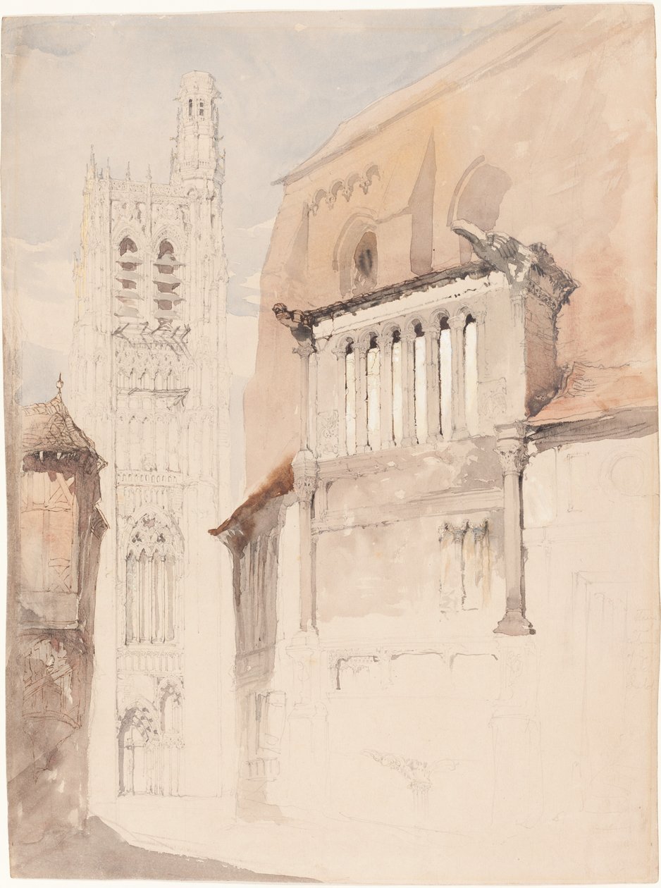 Wieża Katedry w Sens autorstwa John Ruskin
