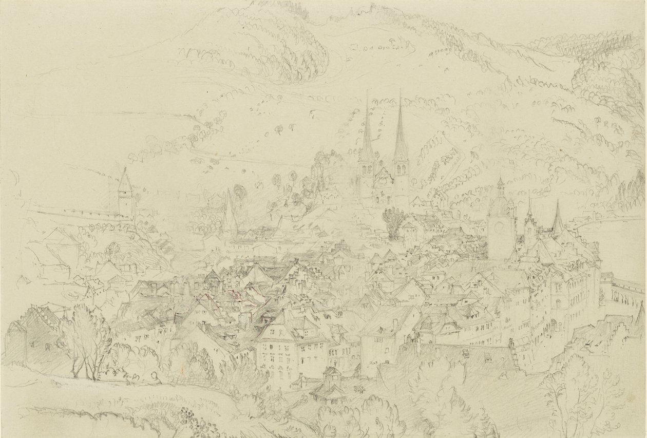 Widok Lucerny z góry, październik - grudzień 1861. autorstwa John Ruskin