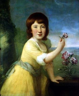 Portret panny Augusty Hirst autorstwa John Russell