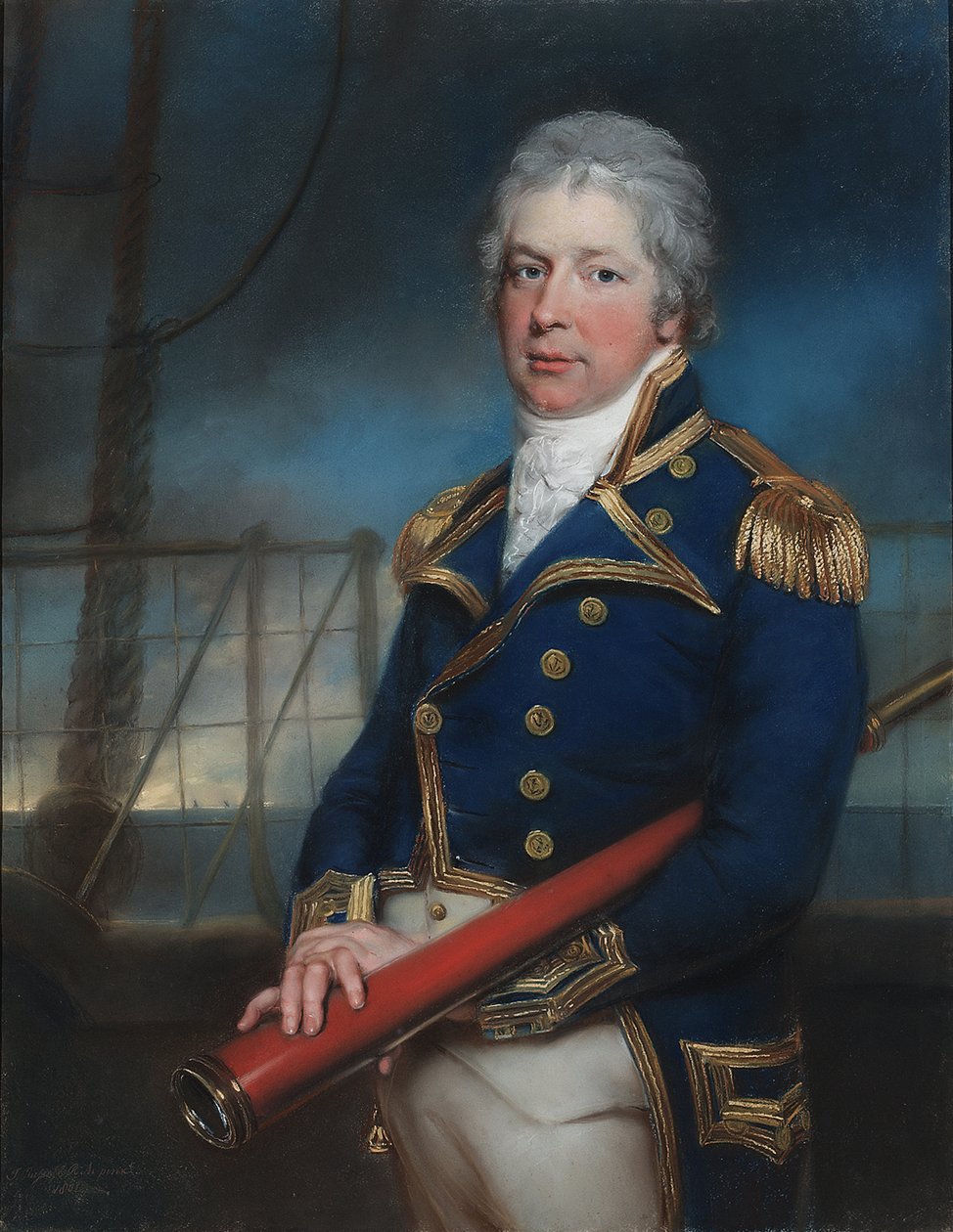 Portret kontradmirała Williama Pierreponta (1767-1813) autorstwa John Russell
