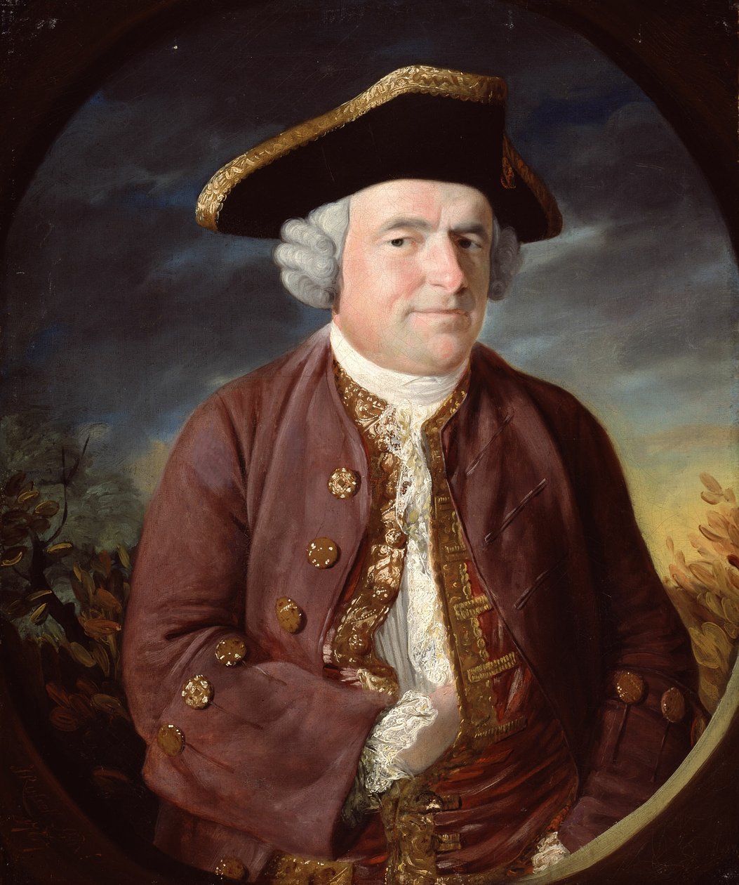 Portret mężczyzny w kapeluszu tricorn autorstwa John Russell
