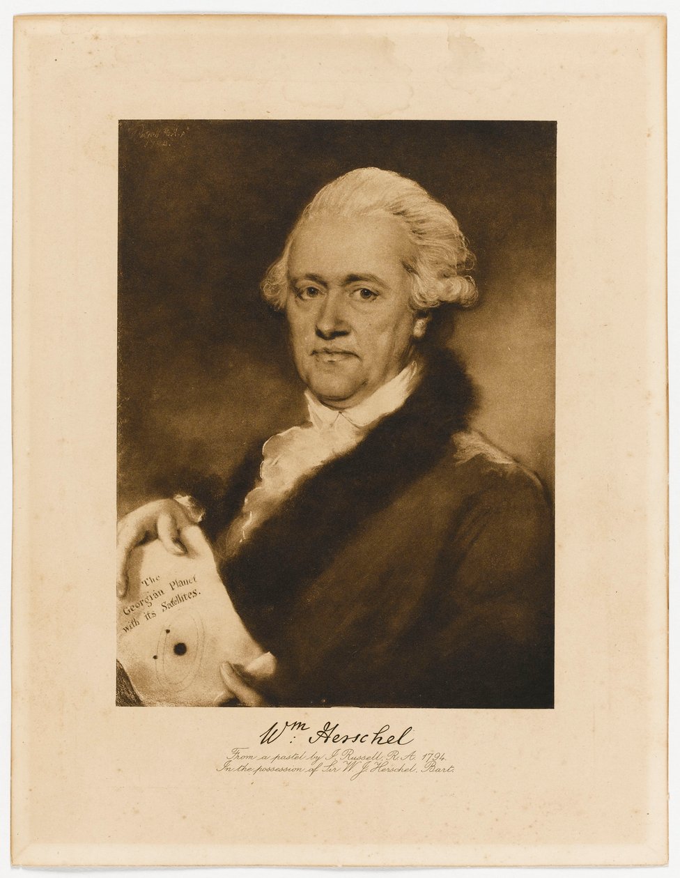 Sir William Herschel (1738-1822) (fotograwiura) autorstwa John Russell