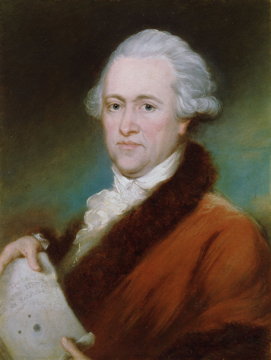 Sir William Herschel (1738-1822), ok. 1795 (olej na panelu) autorstwa John Russell