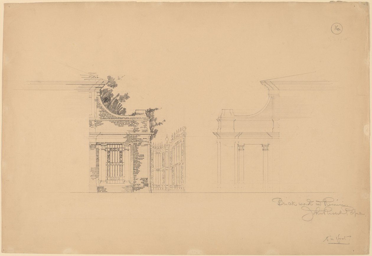 Cegła w Rimini autorstwa John Russell Pope