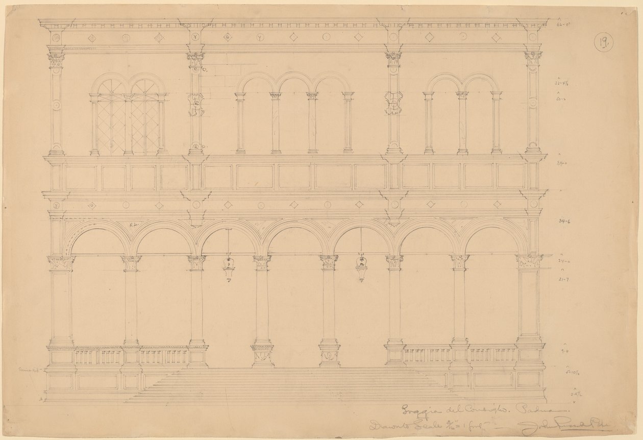 Loggia del Consiglio, Padwa autorstwa John Russell Pope
