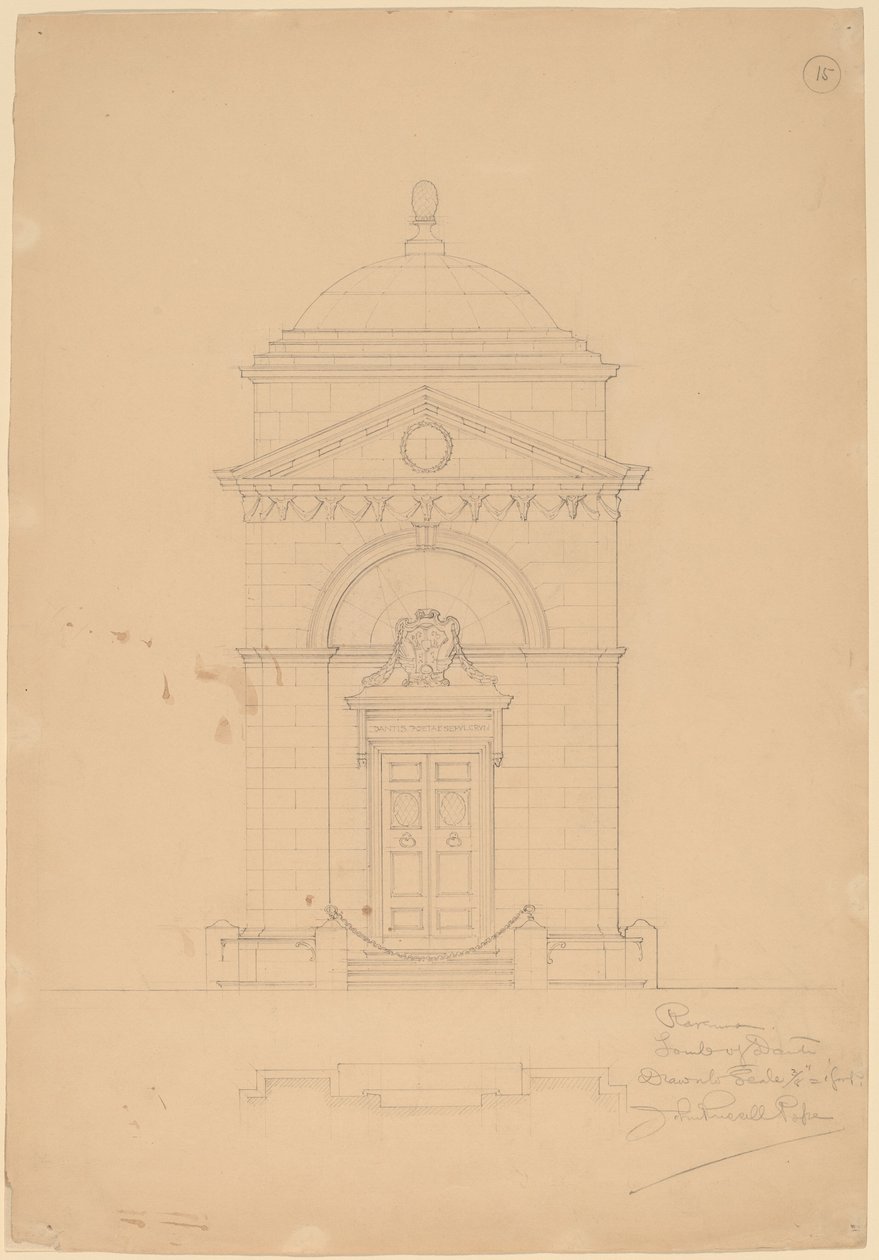 Grobowiec Dantego, Rawenna autorstwa John Russell Pope