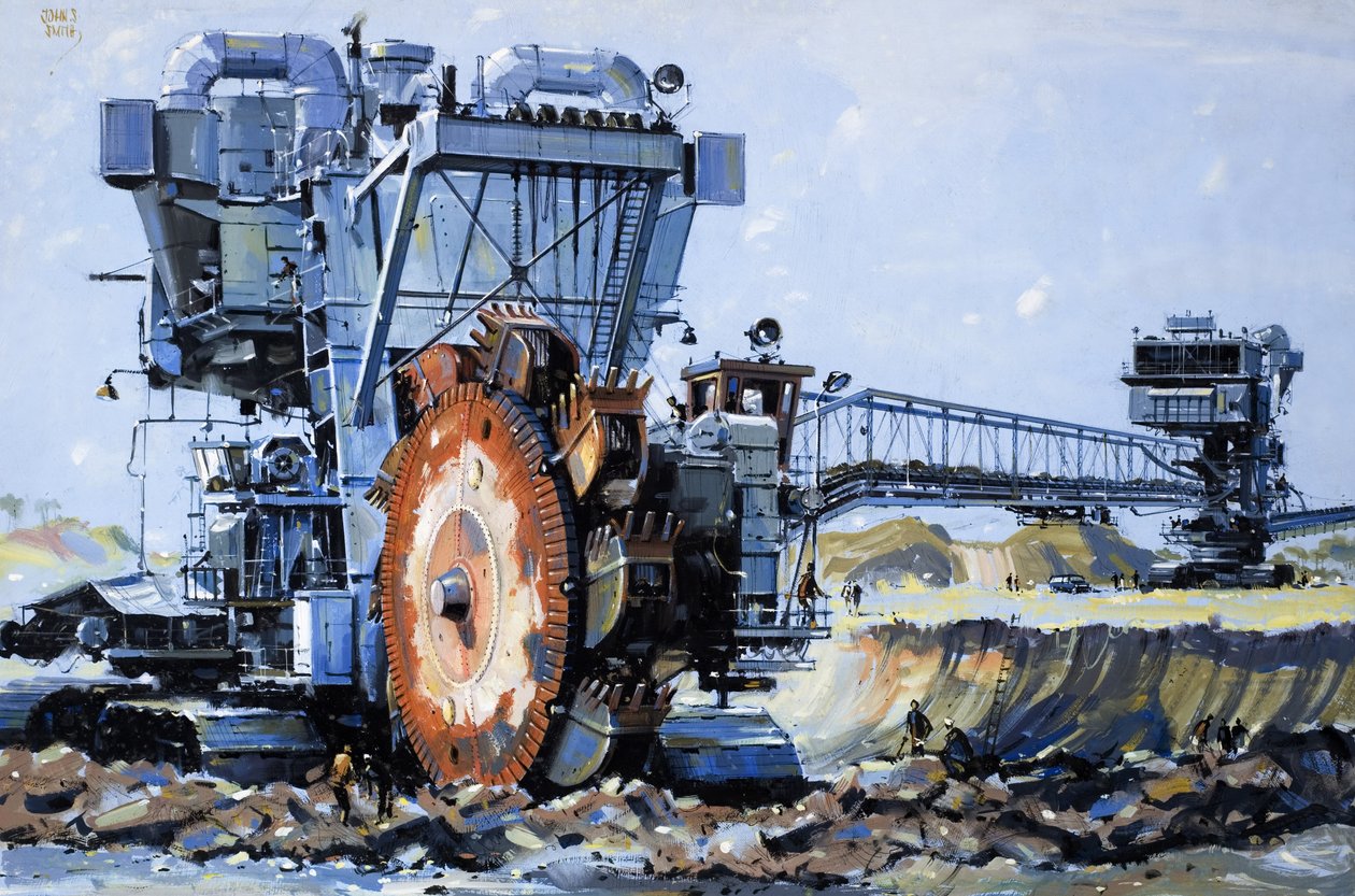 Przekształcenie pustyni w krainę obfitości, ilustracja z filmu "Mighty Machines autorstwa John S. Smith