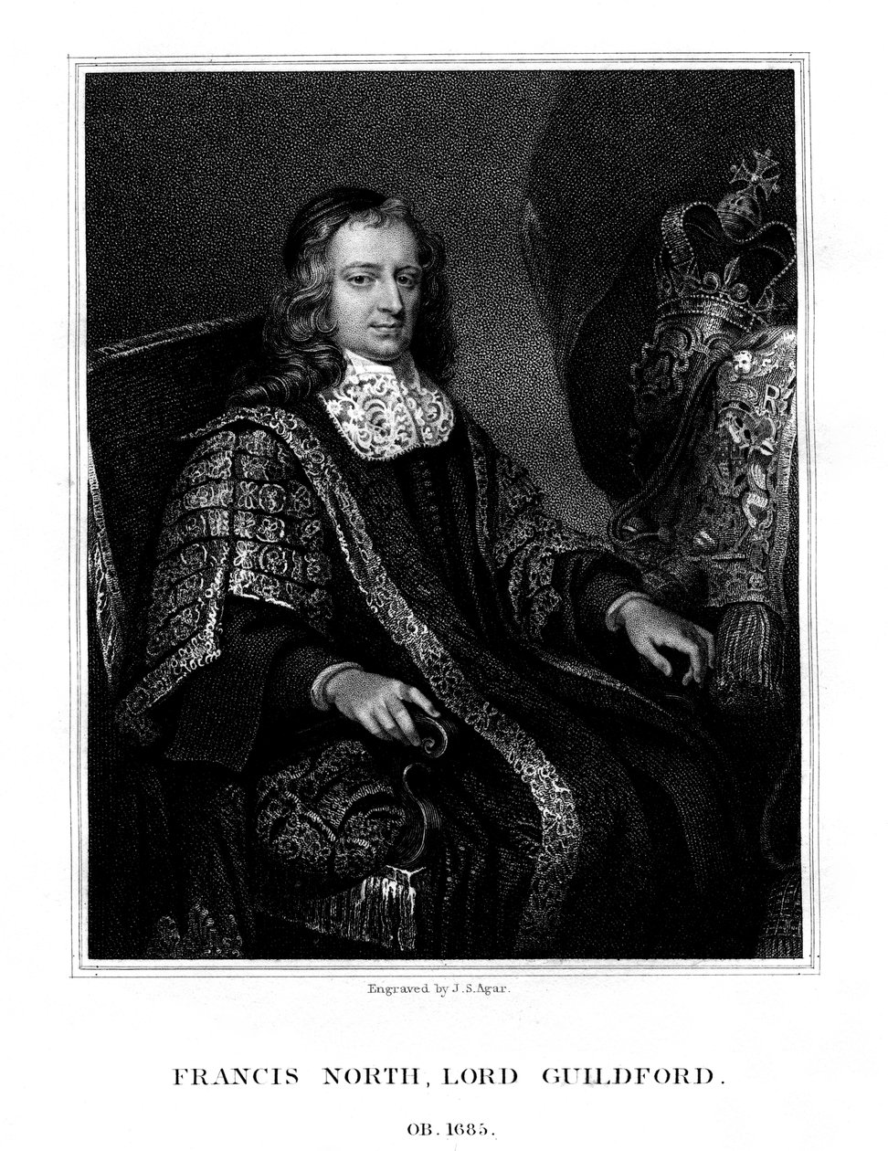 Francis North, 1. baron Guilford, 1823. autorstwa John Samuel Agar