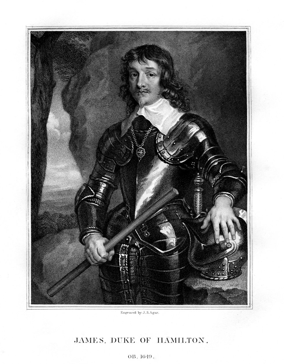James Hamilton, 1. książę Hamilton, szkocki szlachcic, 1823. autorstwa John Samuel Agar
