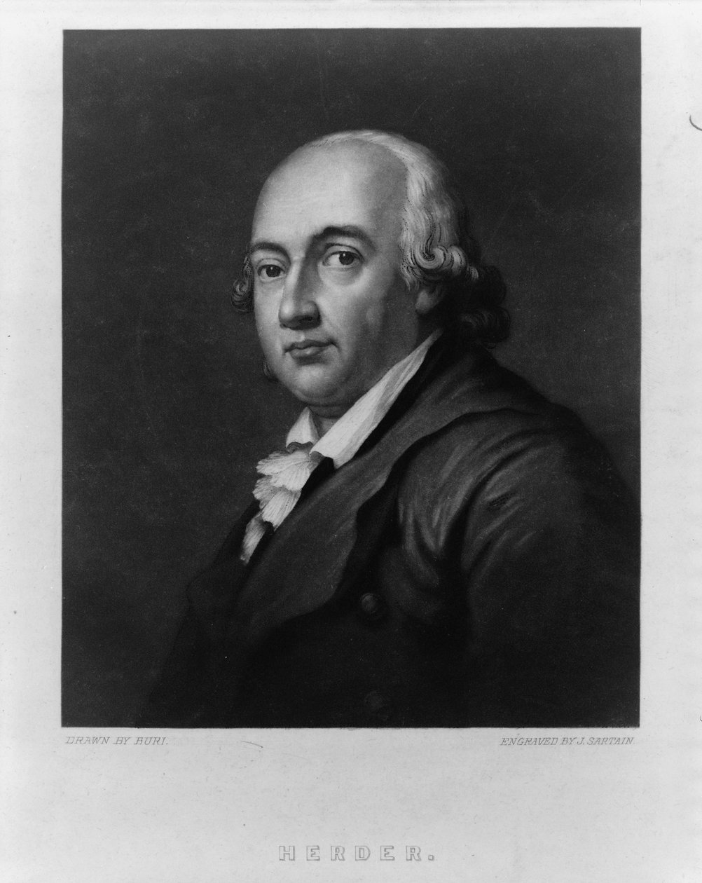 Portret Johanna Gottfrieda Herdera 1744-1803, w latach 1828-1880 autorstwa John Sartain