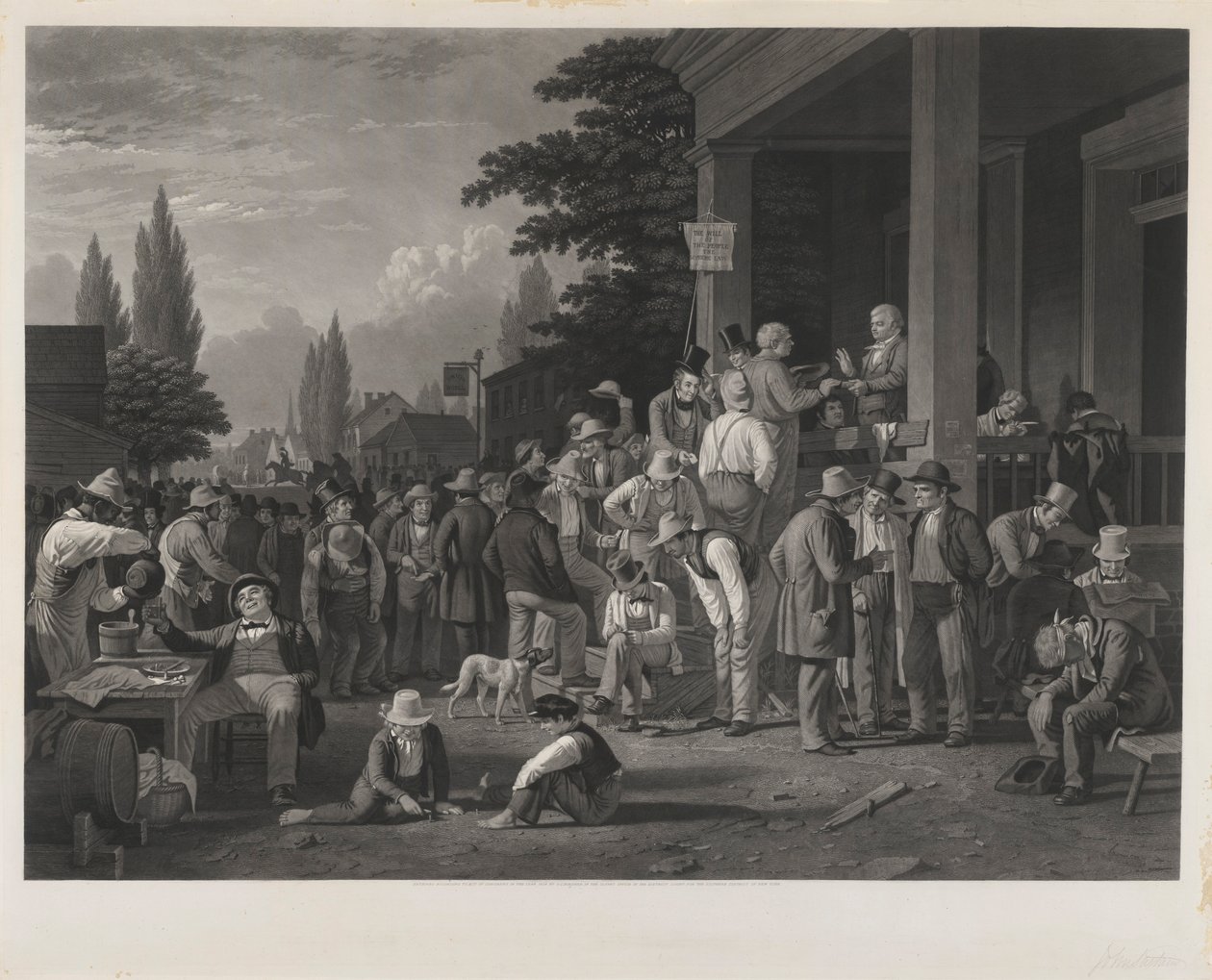 Wybory powiatowe autorstwa John Sartain