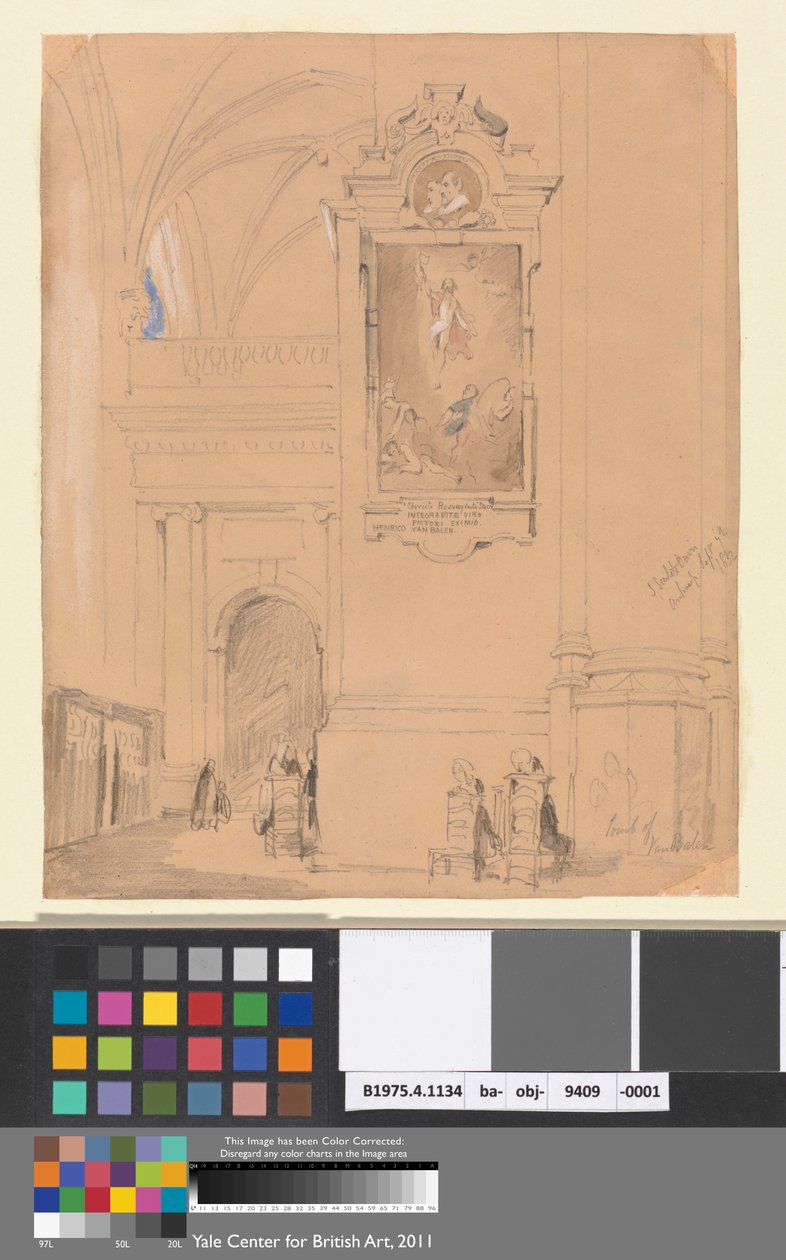 Grobowiec Van Balena, Antwerpia, 7 września 1832 r autorstwa John Scarlett Davis