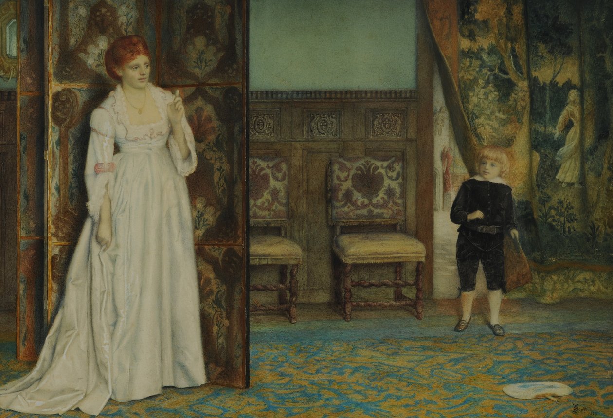 Hide and Seek, 1873 (wc na papierze) autorstwa John Scott
