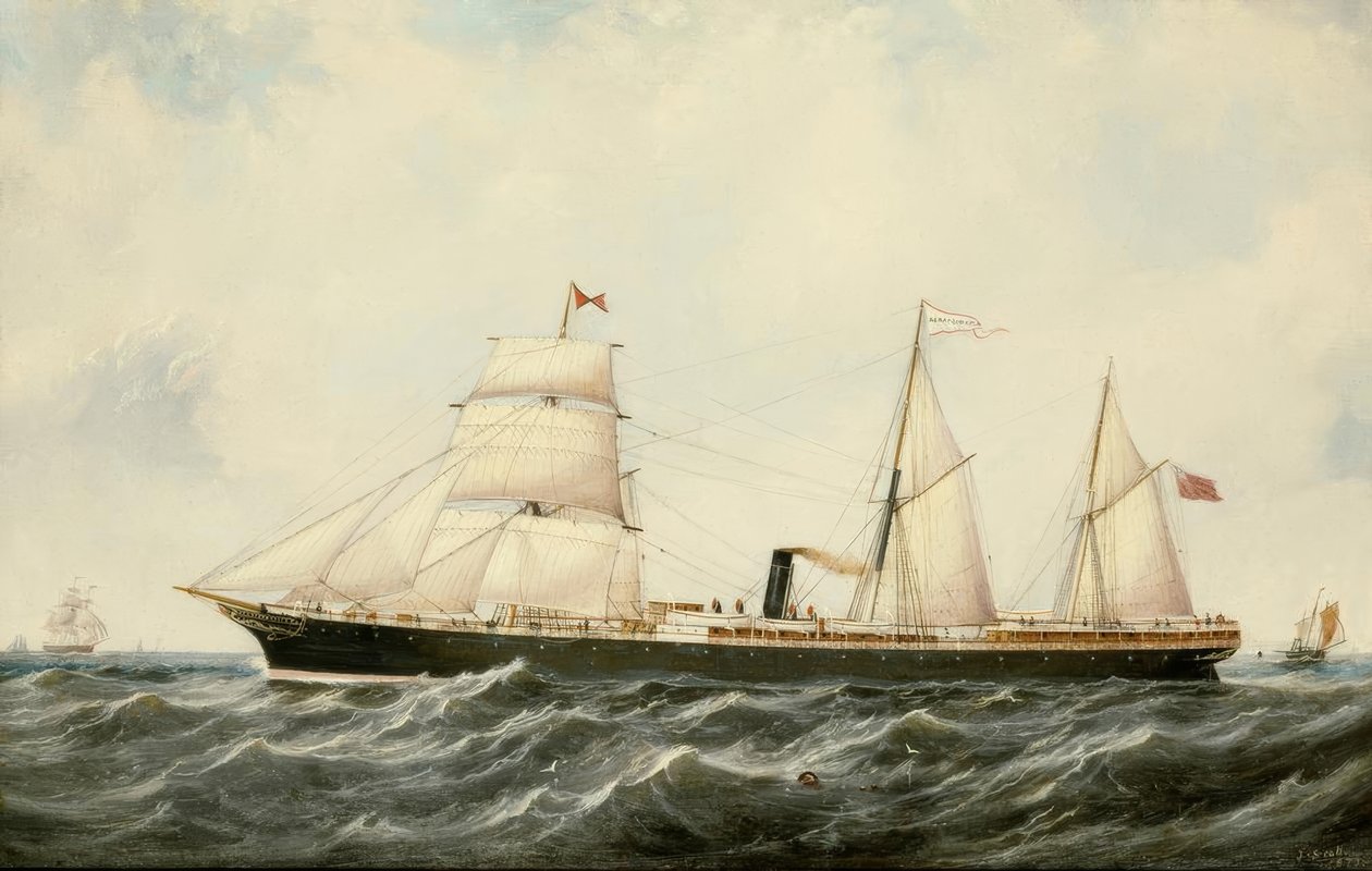 John Scott, Steamship Arratoon Apcar / Malowany, 1873 autorstwa John Scott