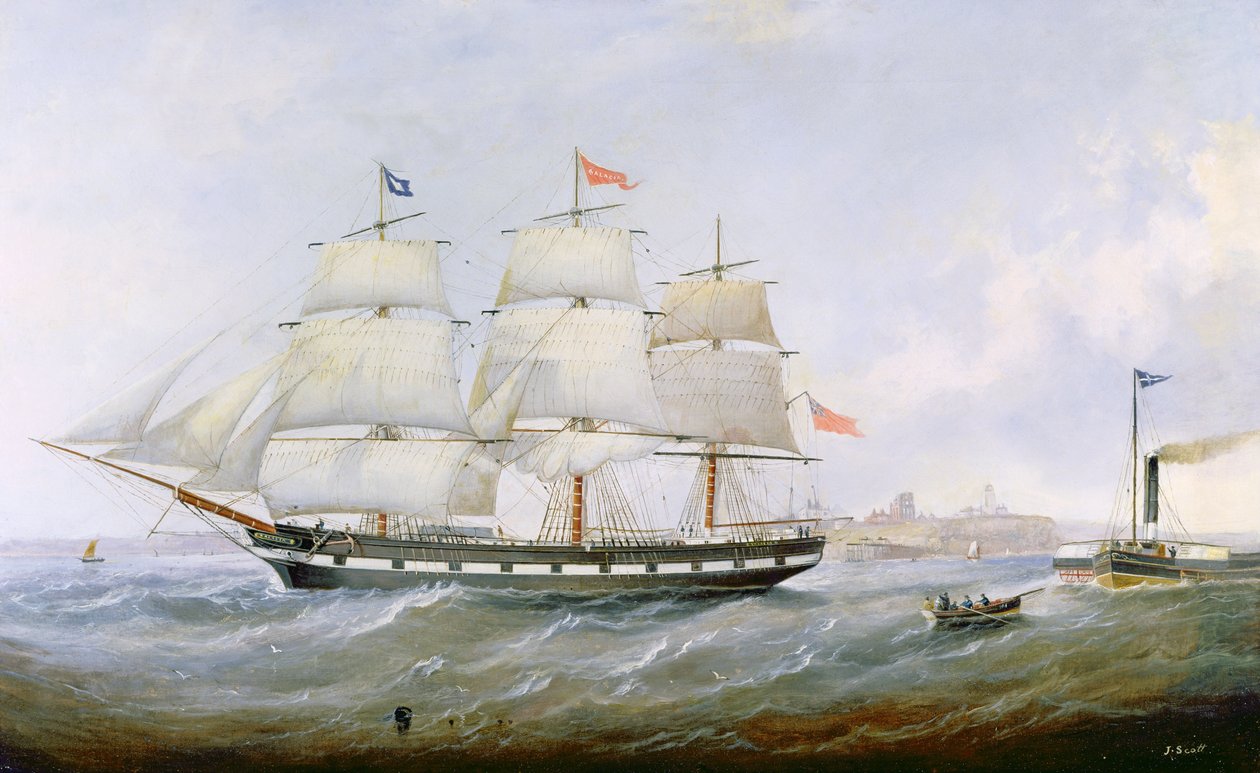 Statek „Salacia” u ujścia Tyne autorstwa John Scott