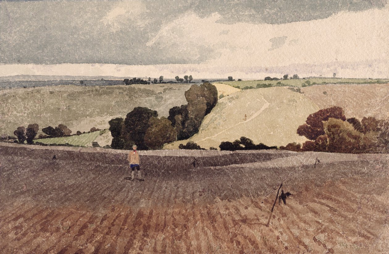Zaorane pole, ok. 1808 (ołówek i akwarela na papierze) autorstwa John Sell Cotman