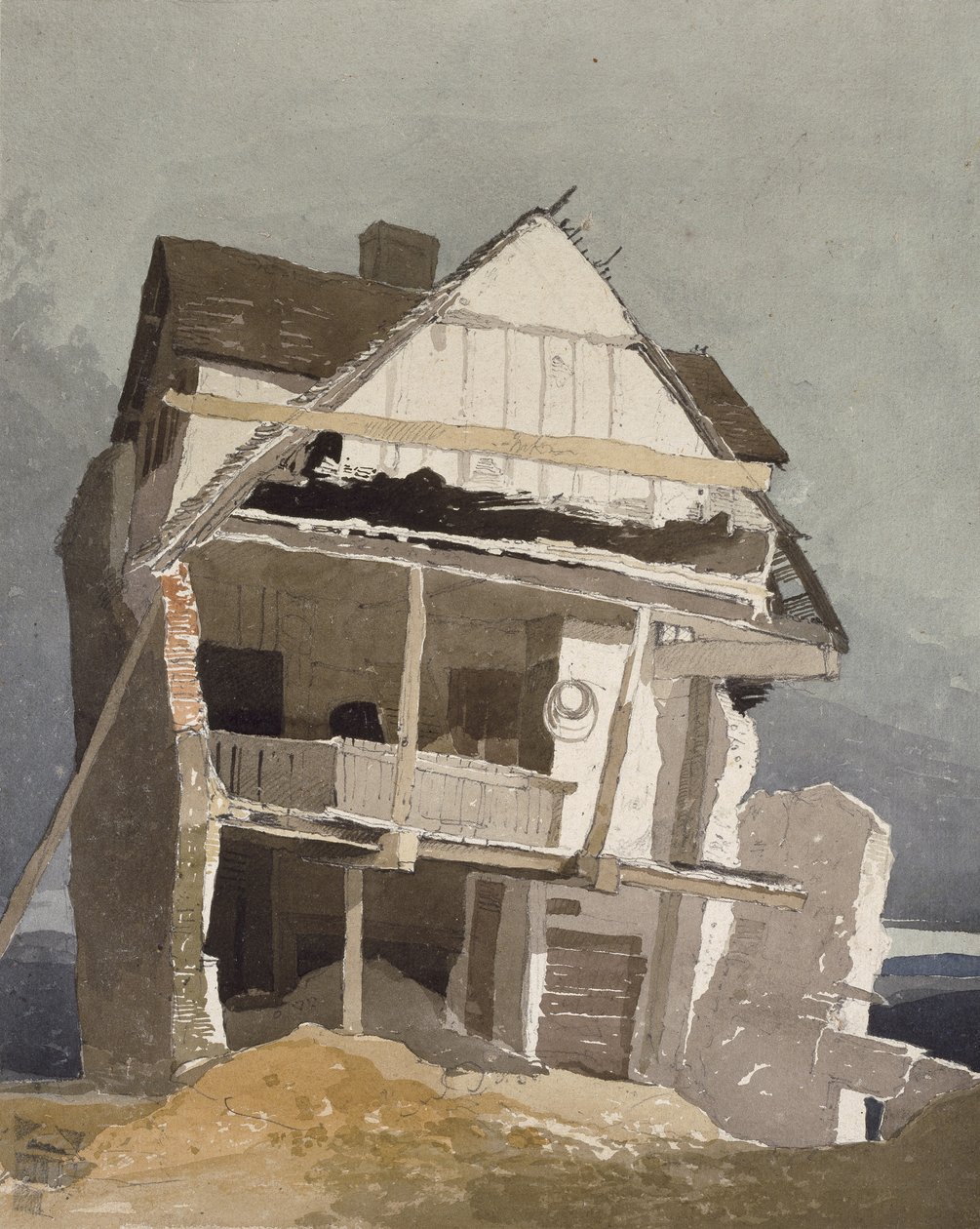 Zrujnowany dom, XIX w. autorstwa John Sell Cotman