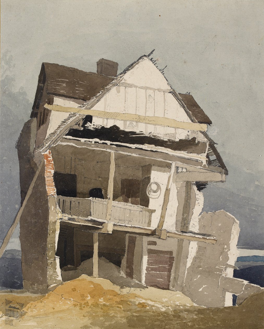 Zrujnowany dom, ok. 1800-1840 autorstwa John Sell Cotman