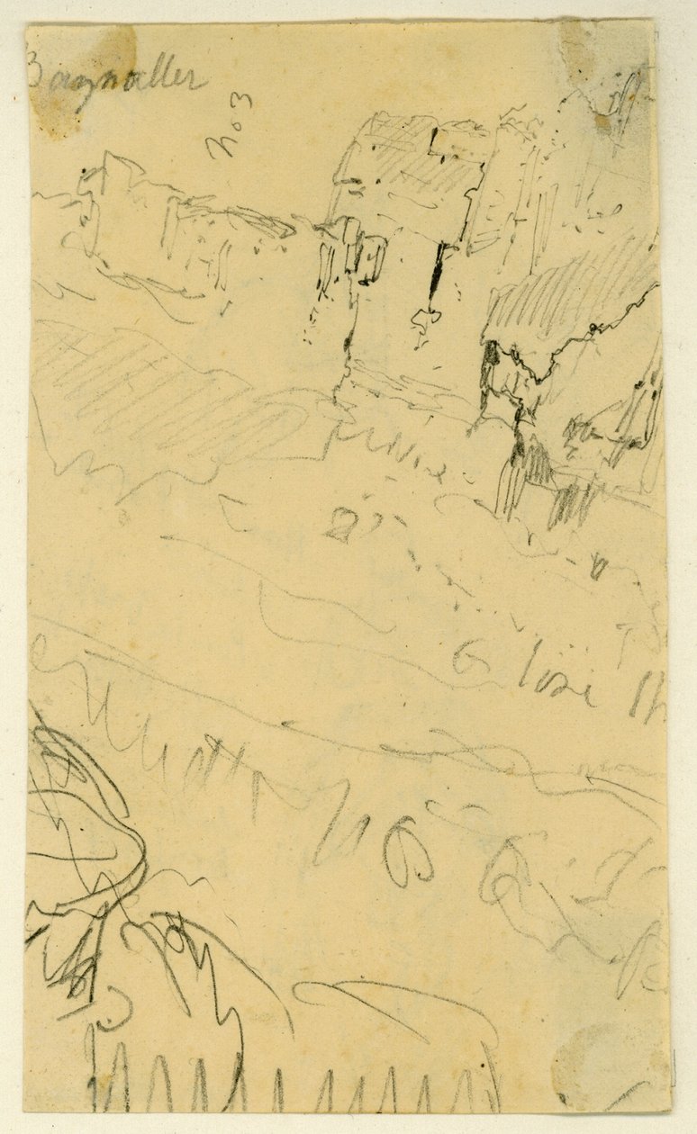 „Samochody Orne”, ok. 1817-22 (grafit na papierze) autorstwa John Sell Cotman
